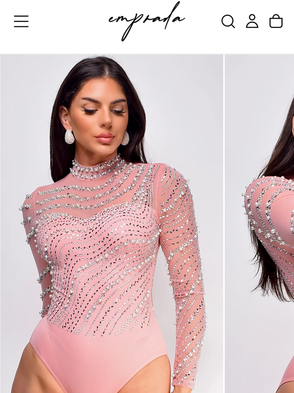 Emprada Ayana Rhinestone Bodysuit